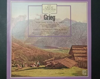 Grieg - Peer Gynt Suites 1 and 2 &  Piano Concerto in A Minor - Stephen Bishop piano Colin Davis and BBC Symphony / Philips Vinyl Record