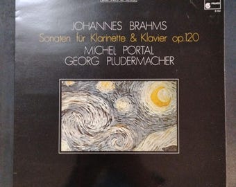 Brahms - Sonatas For Clarinet & Piano  - Michel Portal - Georg Pludermacher / Harmonia Mundi Vinyl Lp Record