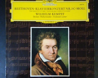 Beethoven - Piano Concerto no 3 - Wilhelm Kempff, Piano - Berlin Philharmonic /  Deutsche Grammophon Stereo 138 776 Vinyl Record