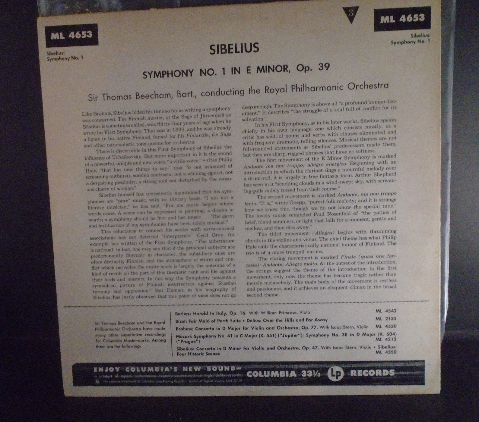 Sibelius Symphony No 1 In E Minor Op 39