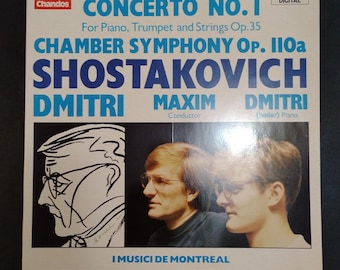 Shostakovich - Concerto no 1 for piano, trumpet and strings op 35 - Dimitri Maxim and Dmitri jr / Chandos Digital DMM Vinyl Record