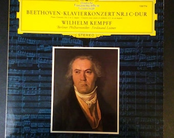Beethoven - Piano Concerto no 1 - Wilhelm Kempff, Piano - Berlin Philharmonic /  Deutsche Grammophon Stereo 138 774 Vinyl Record
