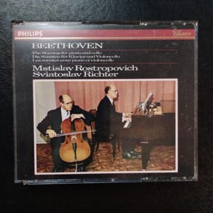 Beethoven - Sonatas for Violin and Cello - Rostropovich & Sviatoslav Richter / Philips  Double CD Compact Disc