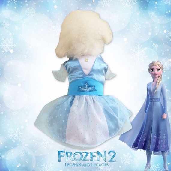 Elsa Frozen Dog Costume Princess Elsa Halloween Dress Small Dogs