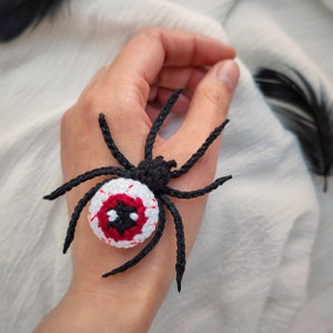 Eye Spider CROCHET PATTERN / Crochet spider broch PDF English pattern /  Halloween amigurumi pattern