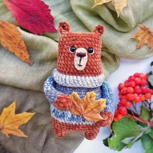 Bear in sweater CROCHET PATTERN / Amigurumi teddy bear PDF English pattern image 10
