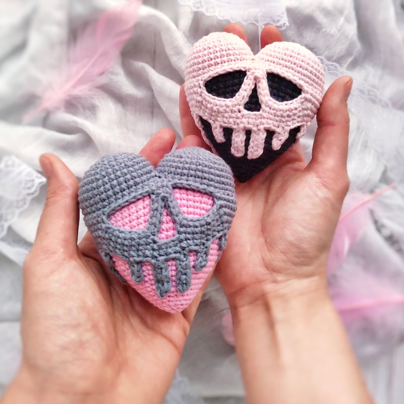 Poisoned heart CROCHET PATTERN / Amigurumi heart PDF English pattern / Valentine's day toy pattern image 4