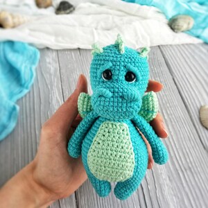 Crochet Toy Pattern : Hippo , Cow , Dragon / Amigurumi Patterns Set 3 in 1 / English PDF Crochet Pattern image 10