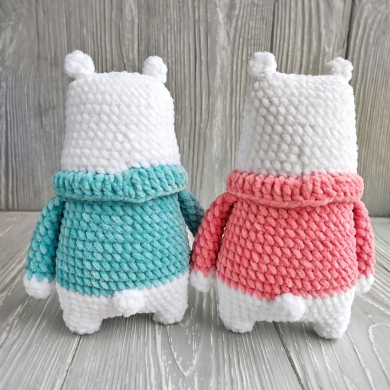 Bear in sweater CROCHET PATTERN / Amigurumi teddy bear PDF English pattern image 8