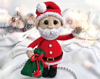 Santa Häkelanleitung. Amigurumi Weihnachtsmann. Gehäkelte Weihnachtsmann PDF Anleitung