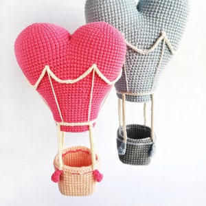 Hot Air Balloon crochet pattern Baby Mobile PDF pattern Heart the Hot Air Balloon image 2