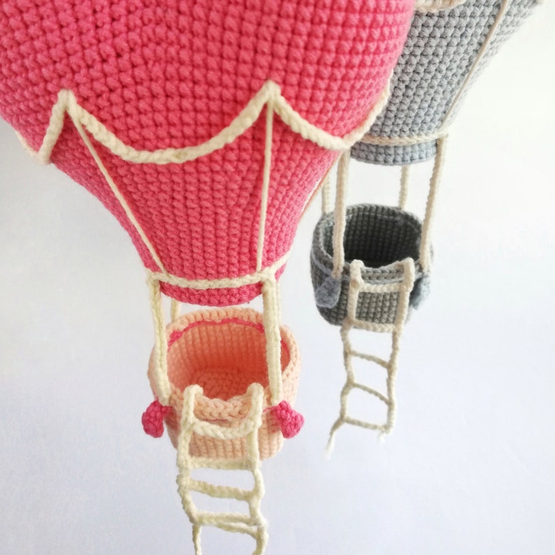 Hot Air Balloon crochet pattern Baby Mobile PDF pattern Heart the Hot Air Balloon image 7