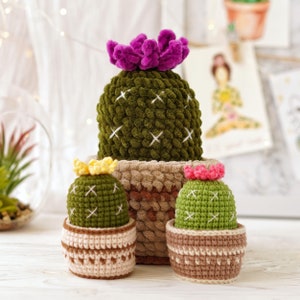 Cheeky cactus CROCHET PATTERN / Amigurumi cactus no sew PDF English pattern / Pincushion crochet pattern zdjęcie 9