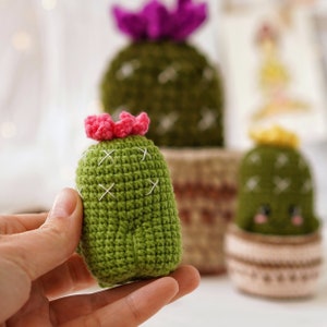 Cheeky cactus CROCHET PATTERN / Amigurumi cactus no sew PDF English pattern / Pincushion crochet pattern image 7