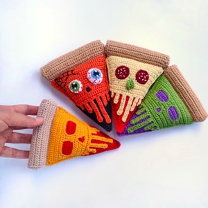 Skull pizza CROCHET PATTERN / Amigurumi pizza PDF English pattern / Halloween toy pattern / Crochet food pattern image 5