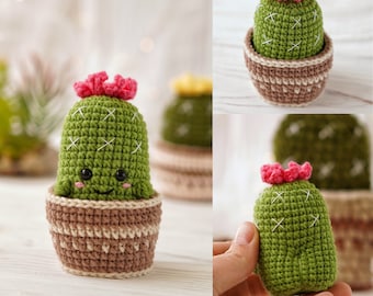 Brutale cactus HAAKPATROON / Amigurumi cactus geen naai-PDF Engels patroon / speldenkussen haakpatroon