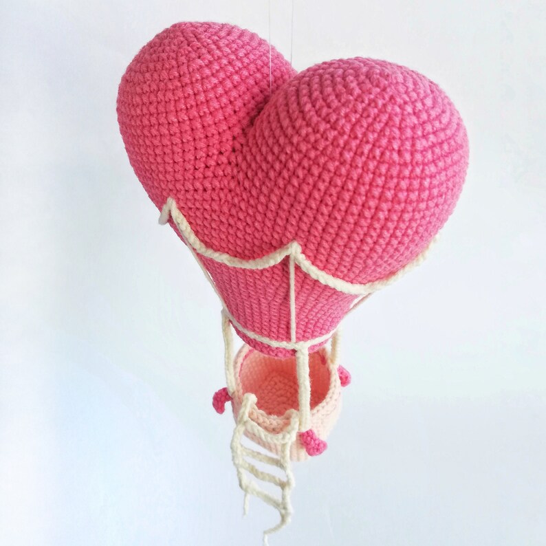 Hot Air Balloon crochet pattern Baby Mobile PDF pattern Heart the Hot Air Balloon image 8