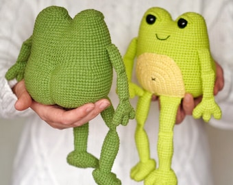 Chubby frog CROCHET PATTERN / Crochet frog PDF English pattern /  Frog with cute butt amigurumi pattern