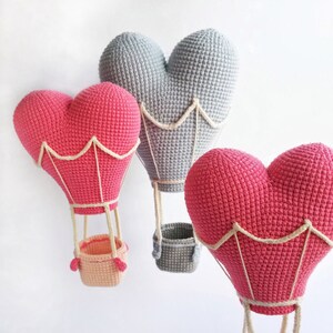 Hot Air Balloon crochet pattern Baby Mobile PDF pattern Heart the Hot Air Balloon image 9