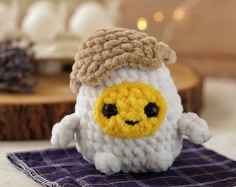 Egg CROCHET PATTERN / Amigurumi  cheeky egg PDF English pattern /  Plush egg crochet pattern