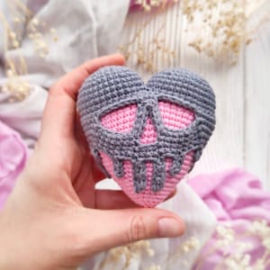 Poisoned heart CROCHET PATTERN / Amigurumi heart PDF English pattern / Valentine's day toy pattern image 5
