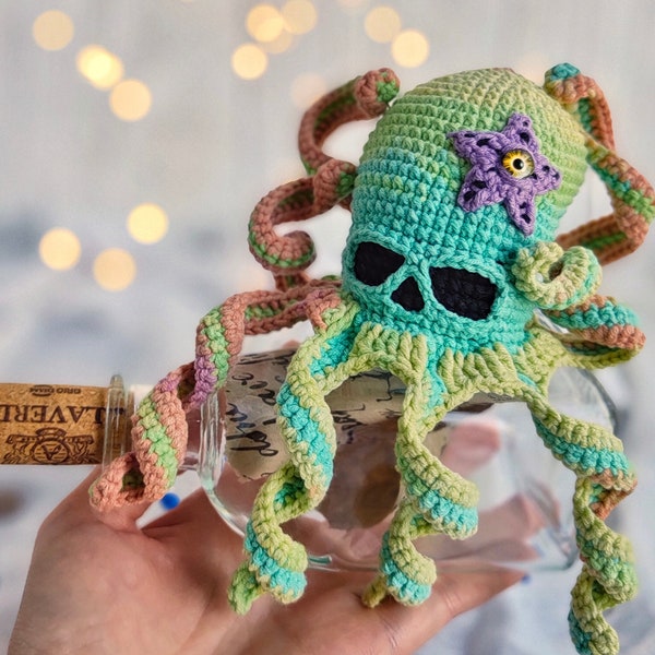 Gruseliges Oktopus-Häkelmuster / Häkelkraken-PDF-Anleitung in englischer Sprache / Oktopus-Amigurumi-Anleitung