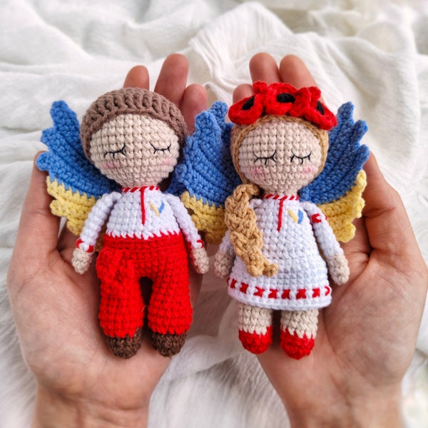 Anges Ukrainiens CROCHET PATTERN / Amigurumi doll PDF English pattern / Ukrainien doll crochet pattern