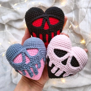 Poisoned heart CROCHET PATTERN / Amigurumi heart PDF English pattern / Valentine's day toy pattern image 3