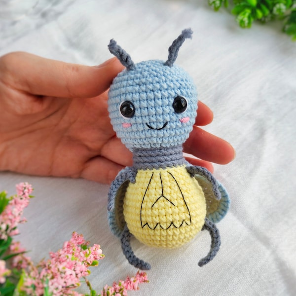 Firefly CROCHET PATTERN / Amigurumi firefly English pdf pattern / Crochet light bulb toy pattern