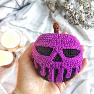 Poisoned apple crochet pattern / Amigurumi apple PDF English pattern / Halloween toy pattern image 4