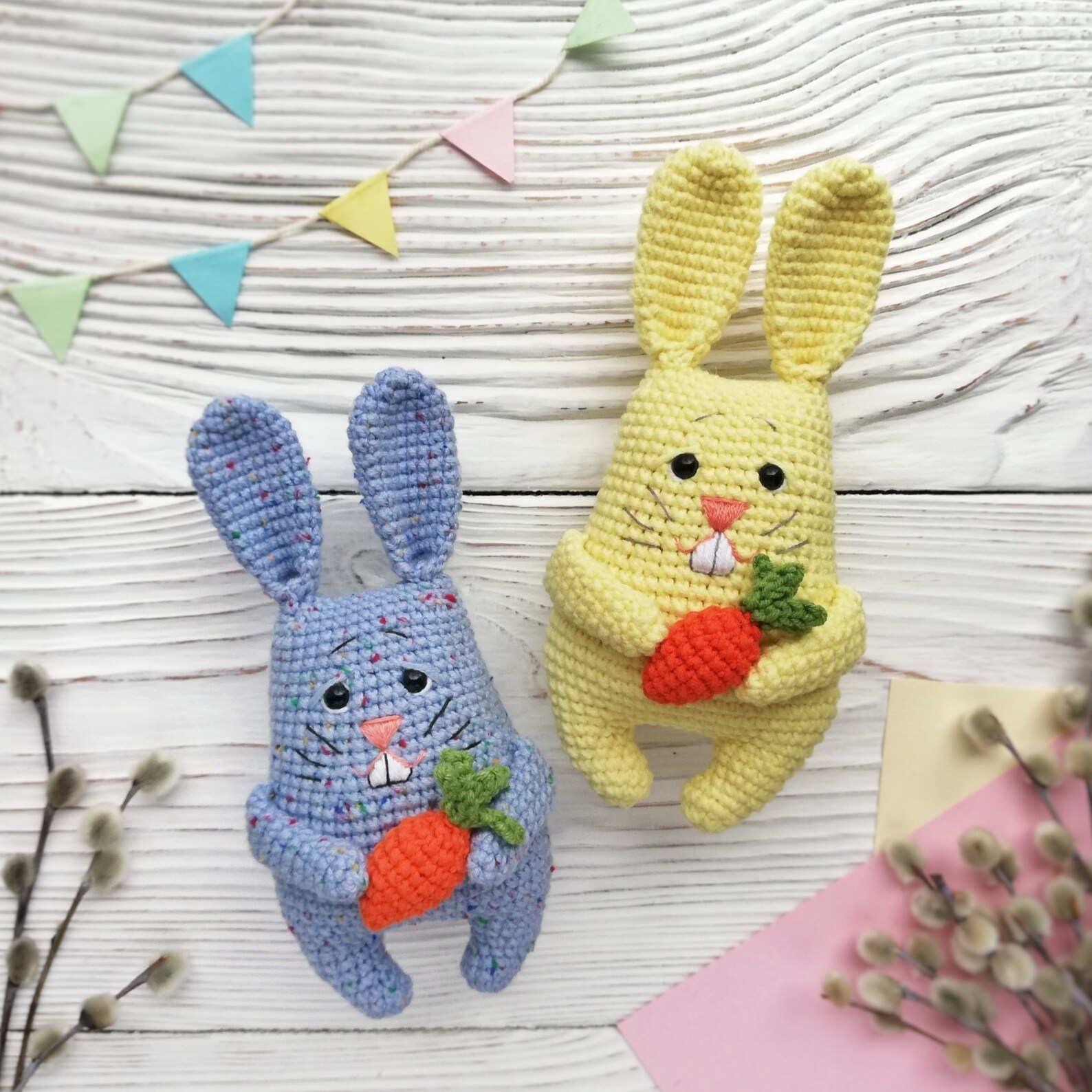 Crochet Pattern Bunny with carrot / Amigurumi Bunny Pattern / | Etsy