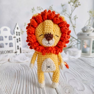 Sleeping Lion CROCHET PATTERN / Amigurumi Lion English PDF pattern / Crochet lion toy pattern image 3