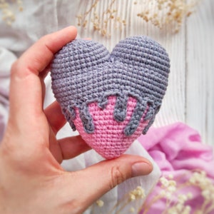 Poisoned heart CROCHET PATTERN / Amigurumi heart PDF English pattern / Valentine's day toy pattern image 6