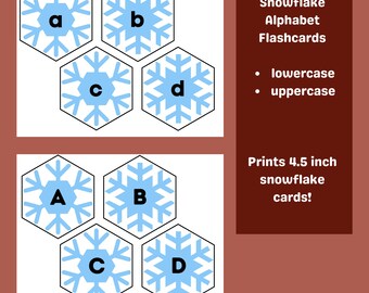 Snowflake Alphabet Flashcards | Homeschool Printable (Digital Download)