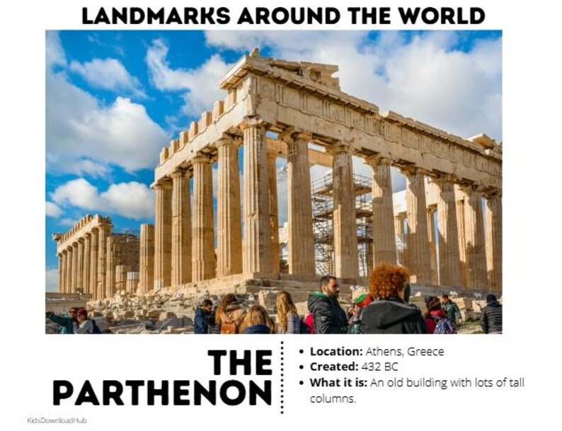 Landmarks Around the World Block Center Cards | Preschool Geography ...