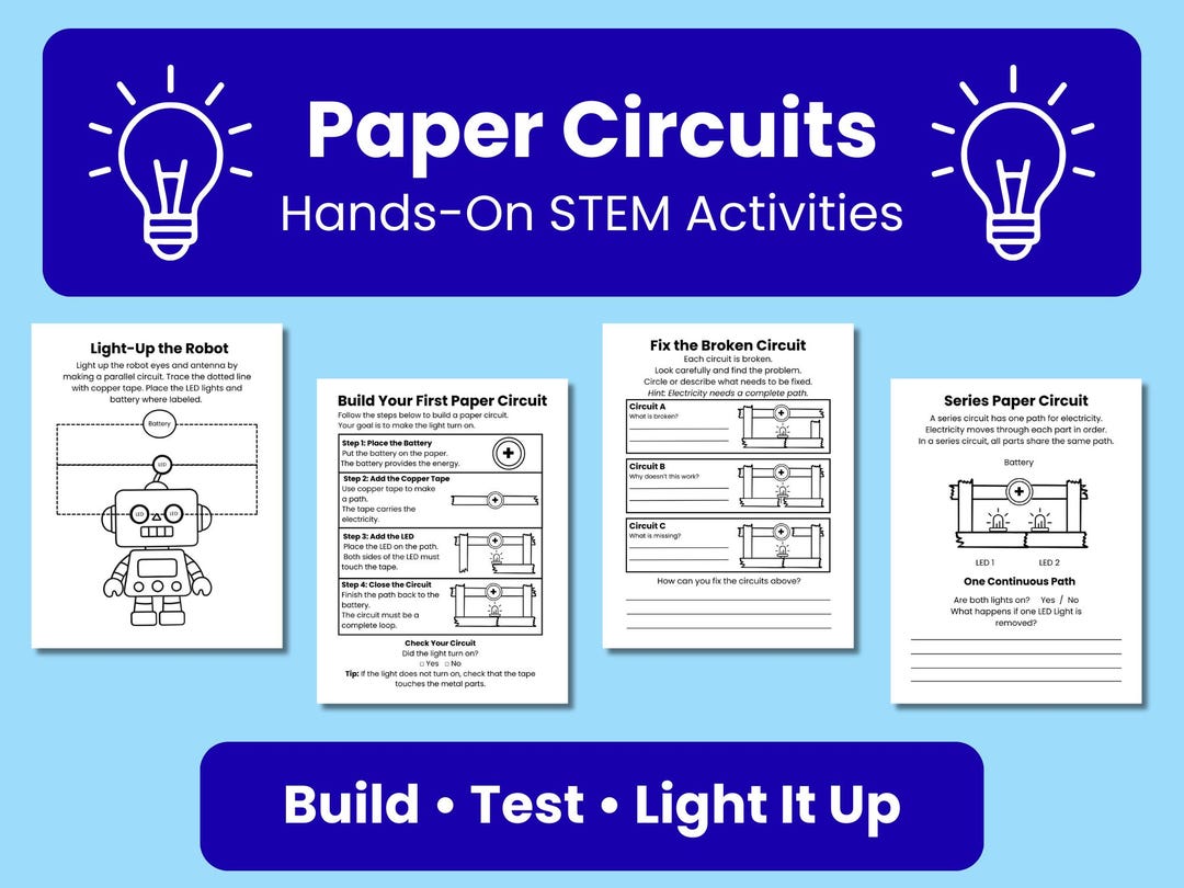 Paper Circuits STEM Activities for Kids | Hands-on Electricity Science ...