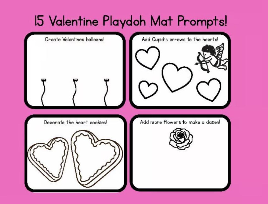 Valentine Playdough Mats | 15 Preschool Activities | Fine Motor ...