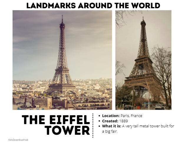 Landmarks Around the World Block Center Cards | Preschool Geography ...