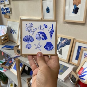 Linocut "Small collection of great treasures"