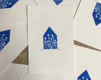 Linocut "Home"