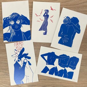 Set of 5 postcards