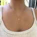 Gold Cross Necklace, Silver Cross Necklace, Dainty Necklace, Minimal Jewellery 