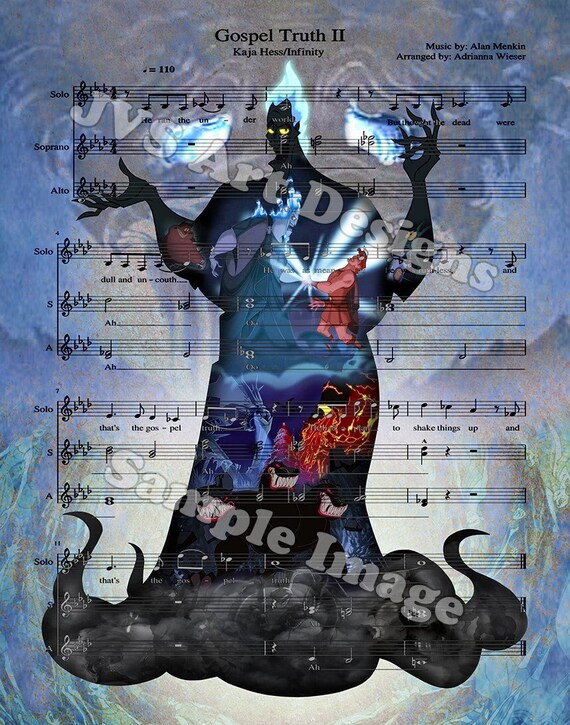 Hades Music Silhouette Inspired by Disney