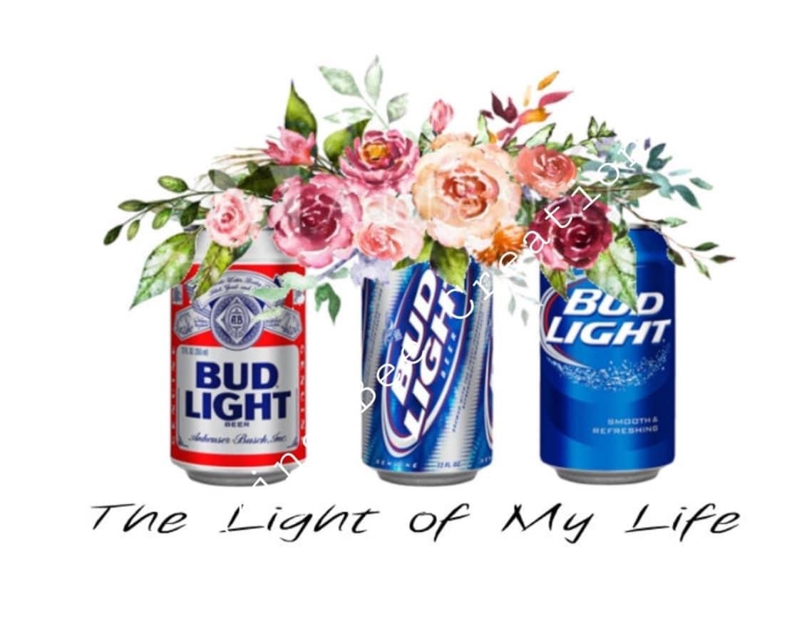 Bud light sublimation transfer Etsy