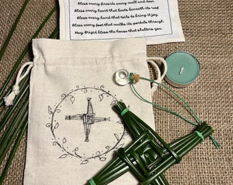 St Brigid’s Cross, Candle, Holy Water and Blessing. Home Protection Ritual.