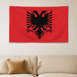 Albanian Flag, Red & Black Flag, Albanian Eagle, Albanian Accessory