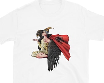 Albanian Goddess Unisex Adult T-Shirt, Albanian Shirt, Albanian Flag, Albanian Eagle, Albanian Clothing