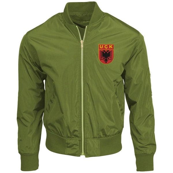 UÇK Embroidered Classic Bomber Jacket, UCK Jacket, Ushtria Çlirimtare e Kosovës, Albanian Jacket, KLA Jacket, Kosovo Liberation Army