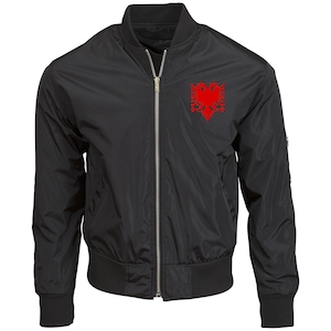 Albanian Eagle Embroidered Bomber Jacket, Albanian Jacket, Albanian Eagle, Albanian Clothing