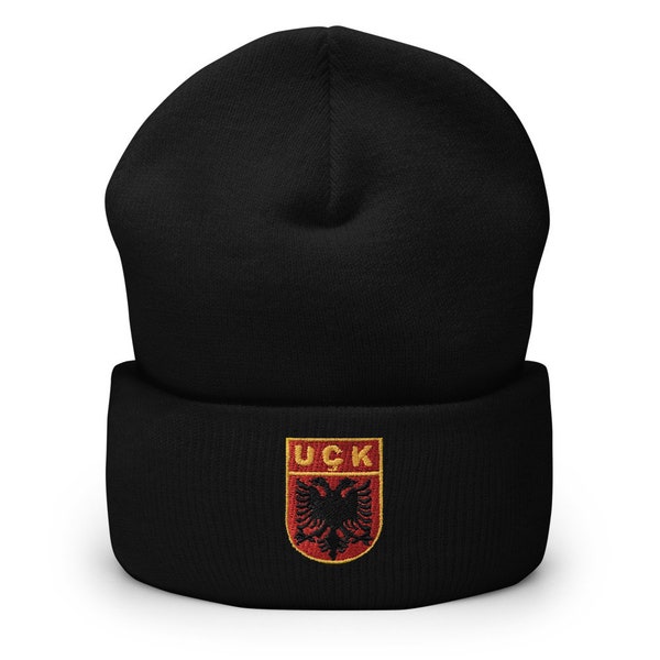 UÇK Embroidered Beanie, UCK Hat, Ushtria Çlirimtare e Kosovës, Albanian Hat, KLA Hat, Kosovo Liberation Army